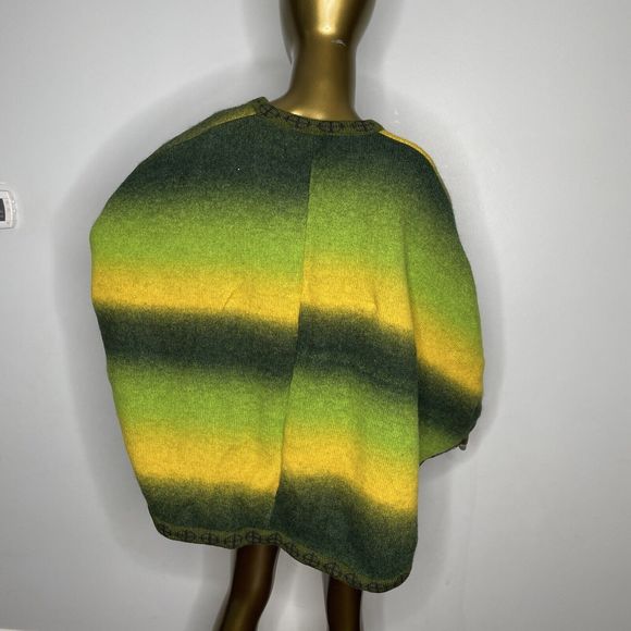 Lederlin Poncho Sweater Women One Size Green Cape Elfcore Fairycore Jumper - Picture 6 of 14